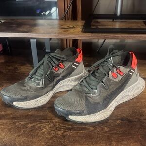 Nike Olive and Red Sneakers